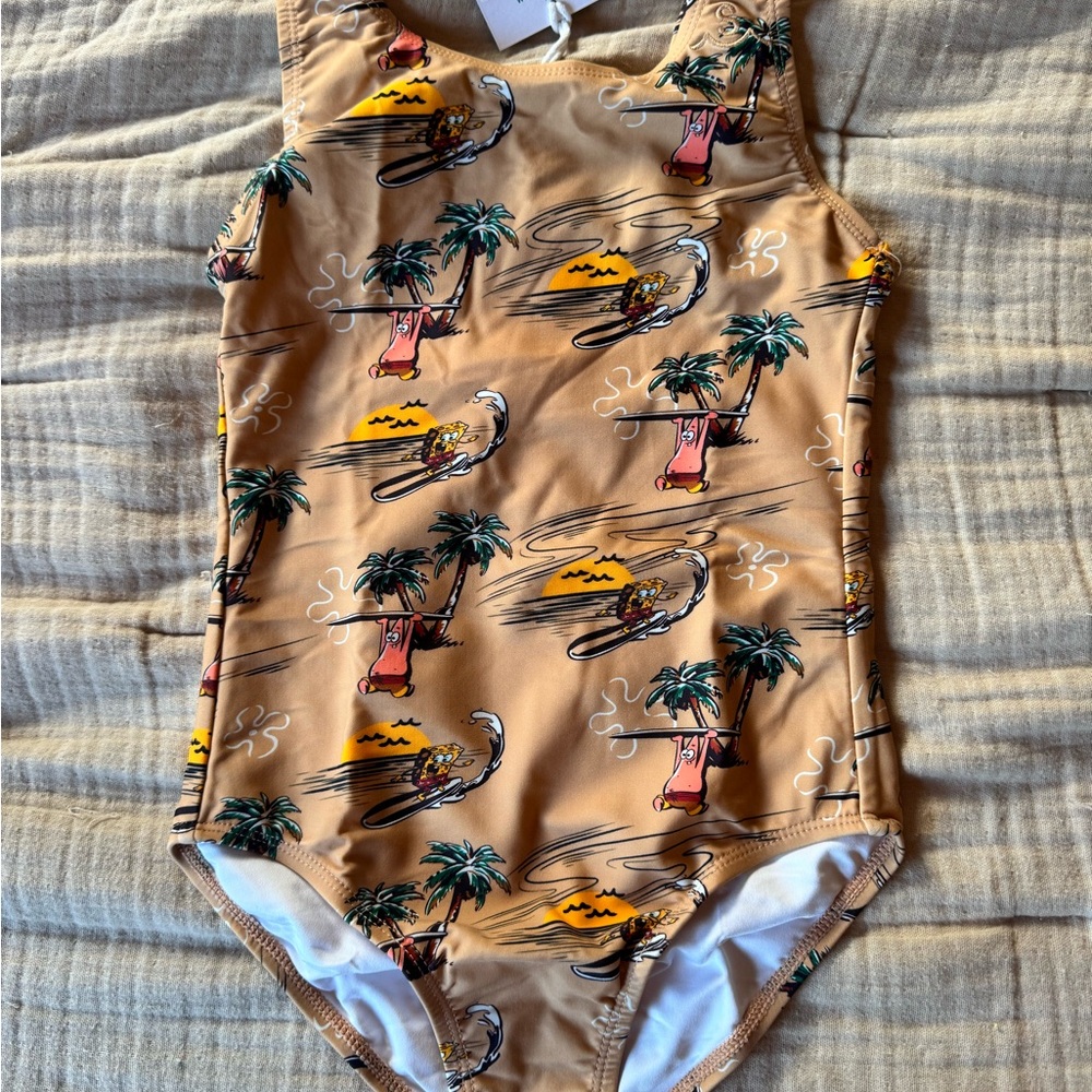 Seaesta Surf x SpongeBob surfing bathing suit